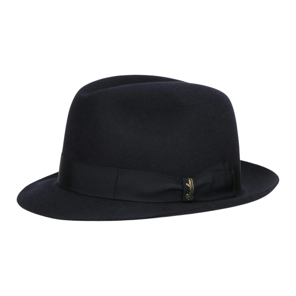 Borsalino Marengo Hoed met Kleine Rand Black Heren