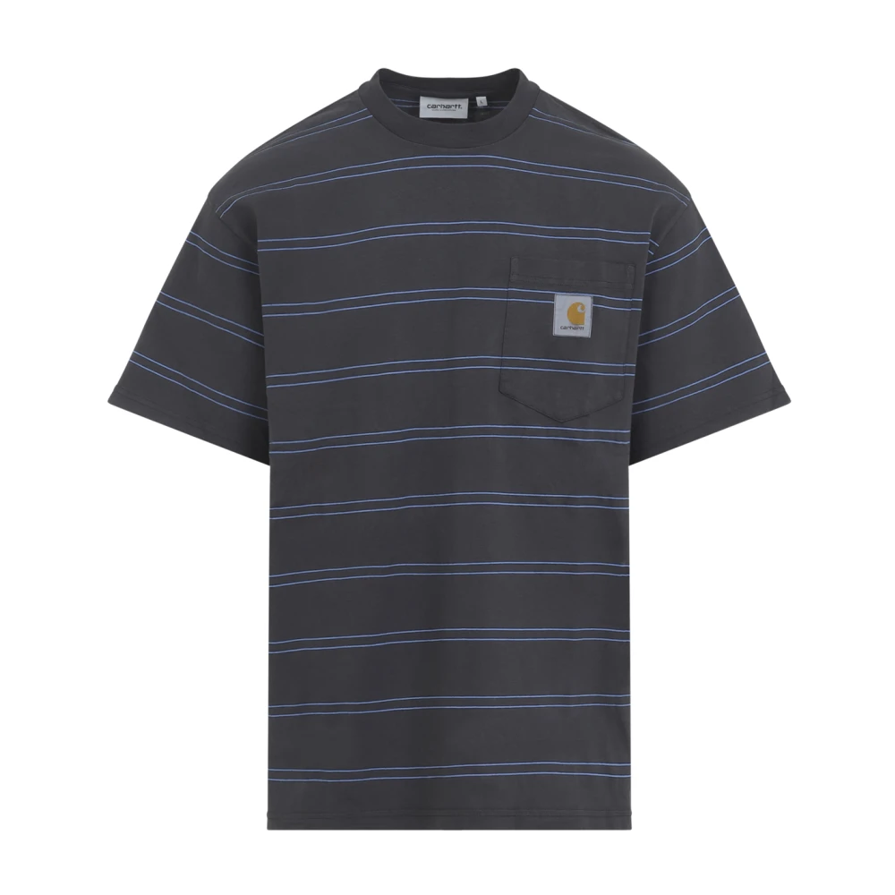 Carhartt Wip Blue T-Shirts, Male, M, Bert Pocket T-Shirt