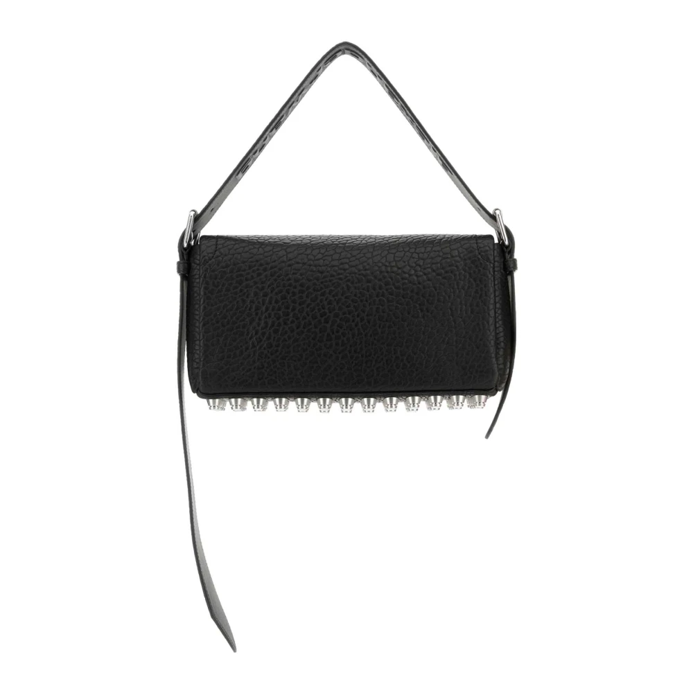 alexander wang Stijlvolle Zwarte Leren Schoudertas Black Dames