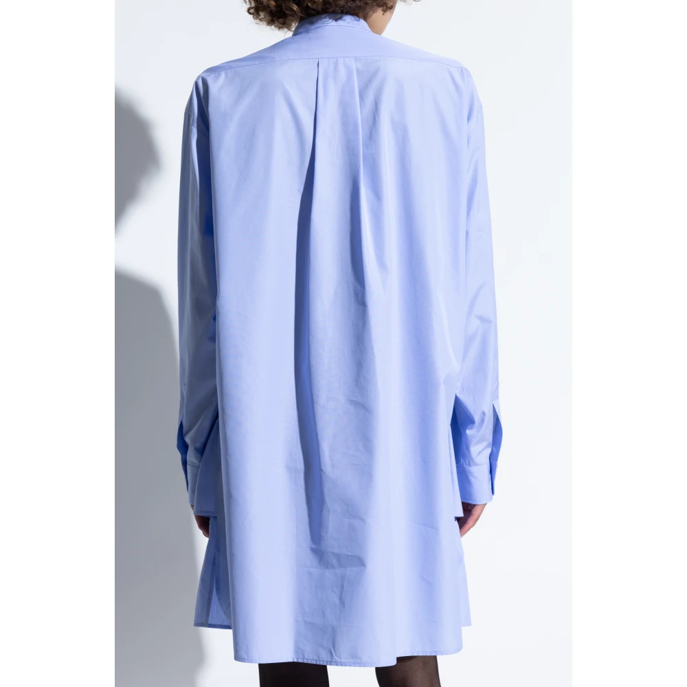 Moschino Jurk met ruches Blue Dames