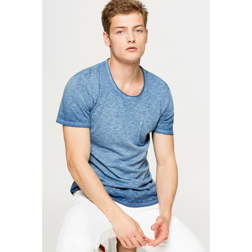 Zadig & Voltaire Blauwe Toby Koud geverfde T-shirt Blue Heren