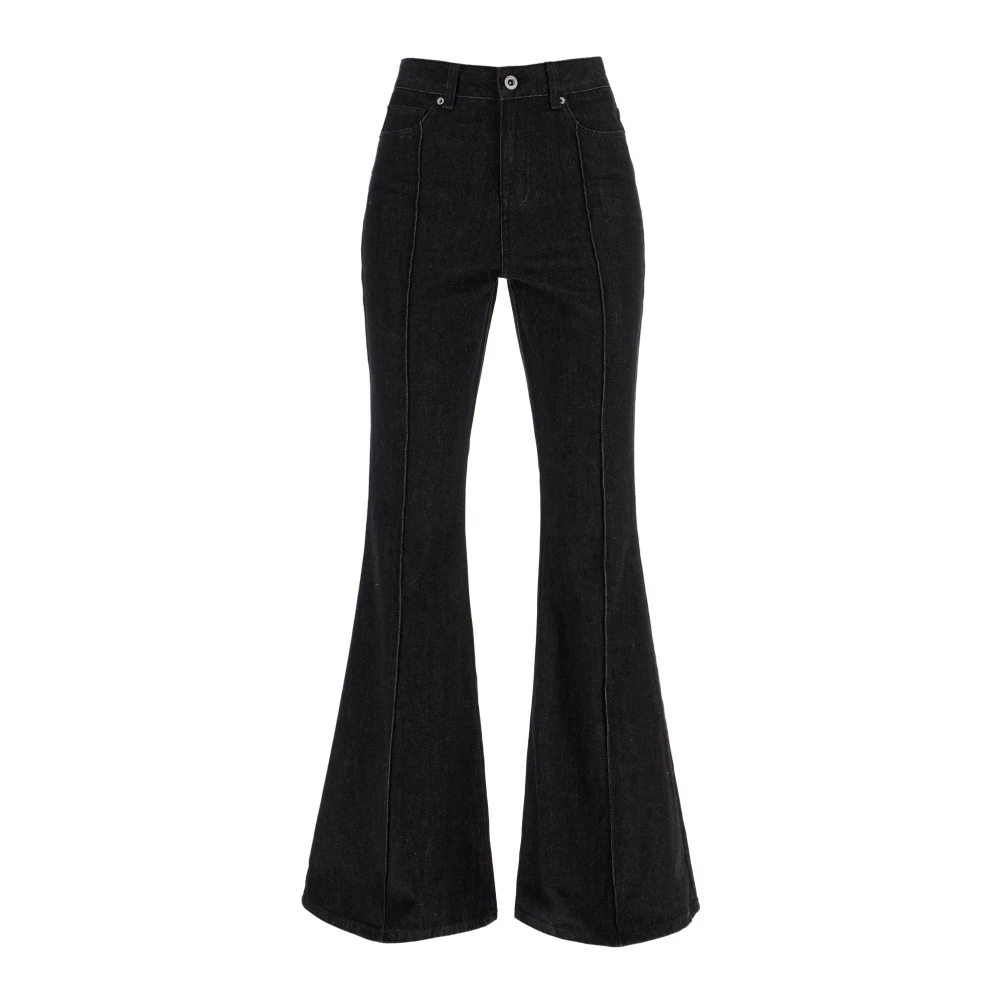 Self Portrait High-Waisted Flare Jeans Black Dames