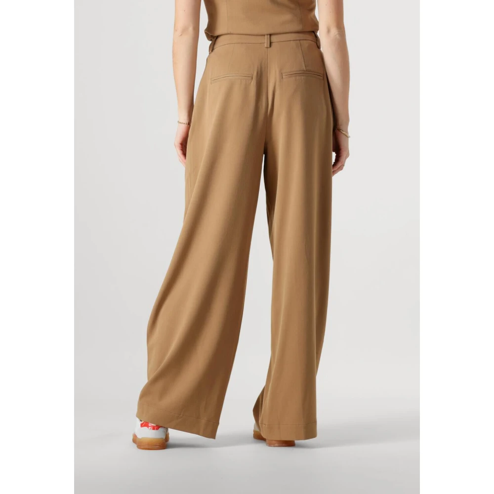 moss copenhagen Wijde Broek Dames Zandkleur Beige Dames