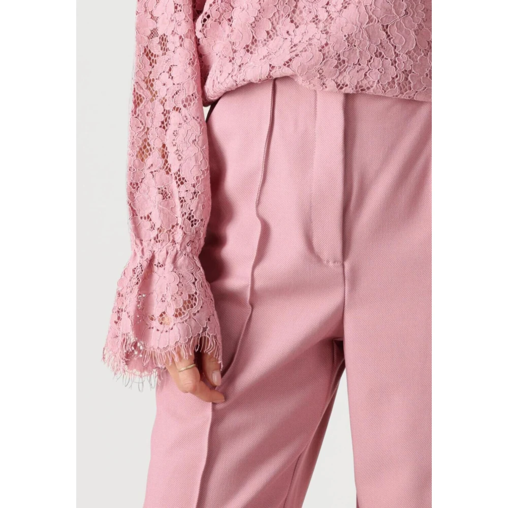 Y.A.S Roze Stijlvolle Pantalon voor Vrouwen Pink Dames