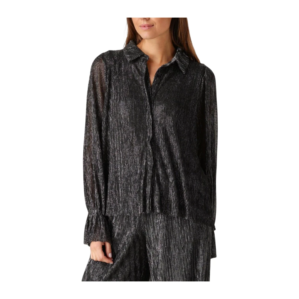 Notre-v Glanzende Brons Glitter Blouse Gray Dames