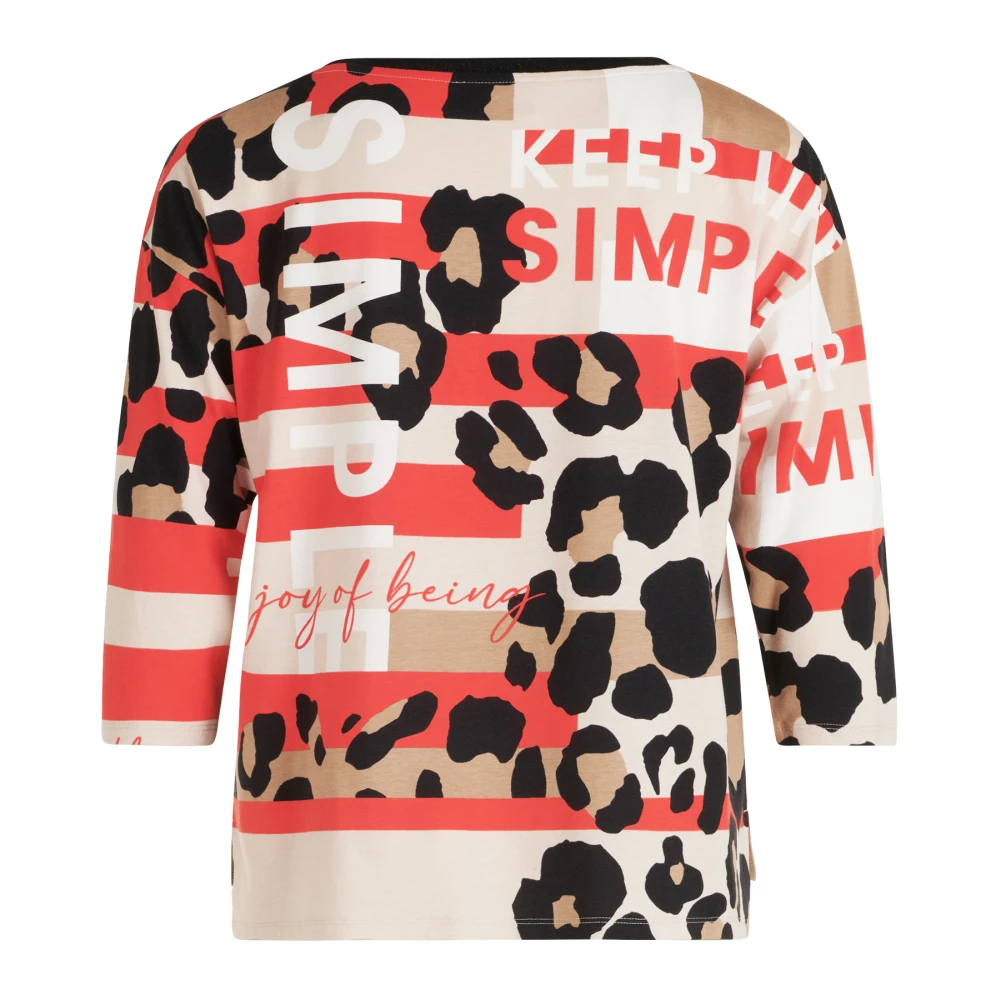 Betty Barclay Casual shirt met dierenprint en glitterstenen Multicolor Dames