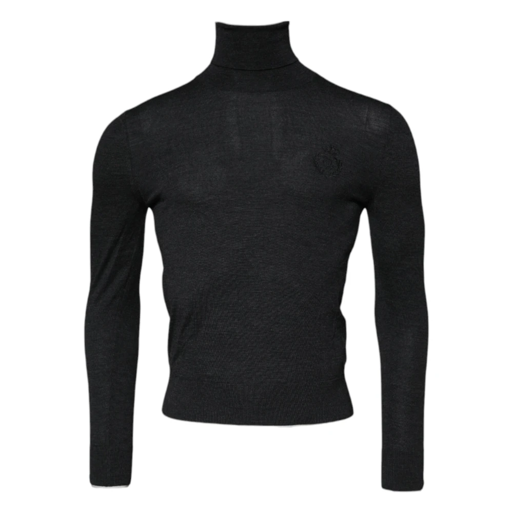 Dolce & Gabbana Men's Black Turtlenecks, Xl, Turtleneck Pullover