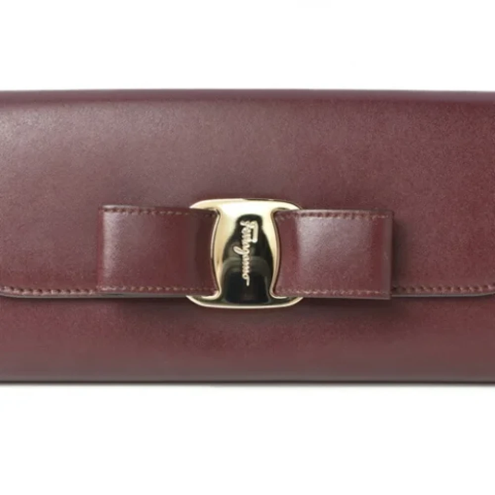 Salvatore Ferragamo Pre-owned Leather wallets Brown Dames