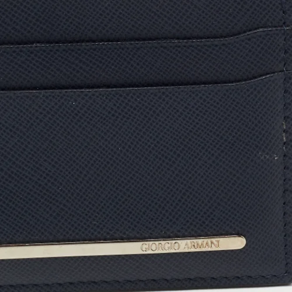 Armani Pre-owned Leather wallets Blue Dames