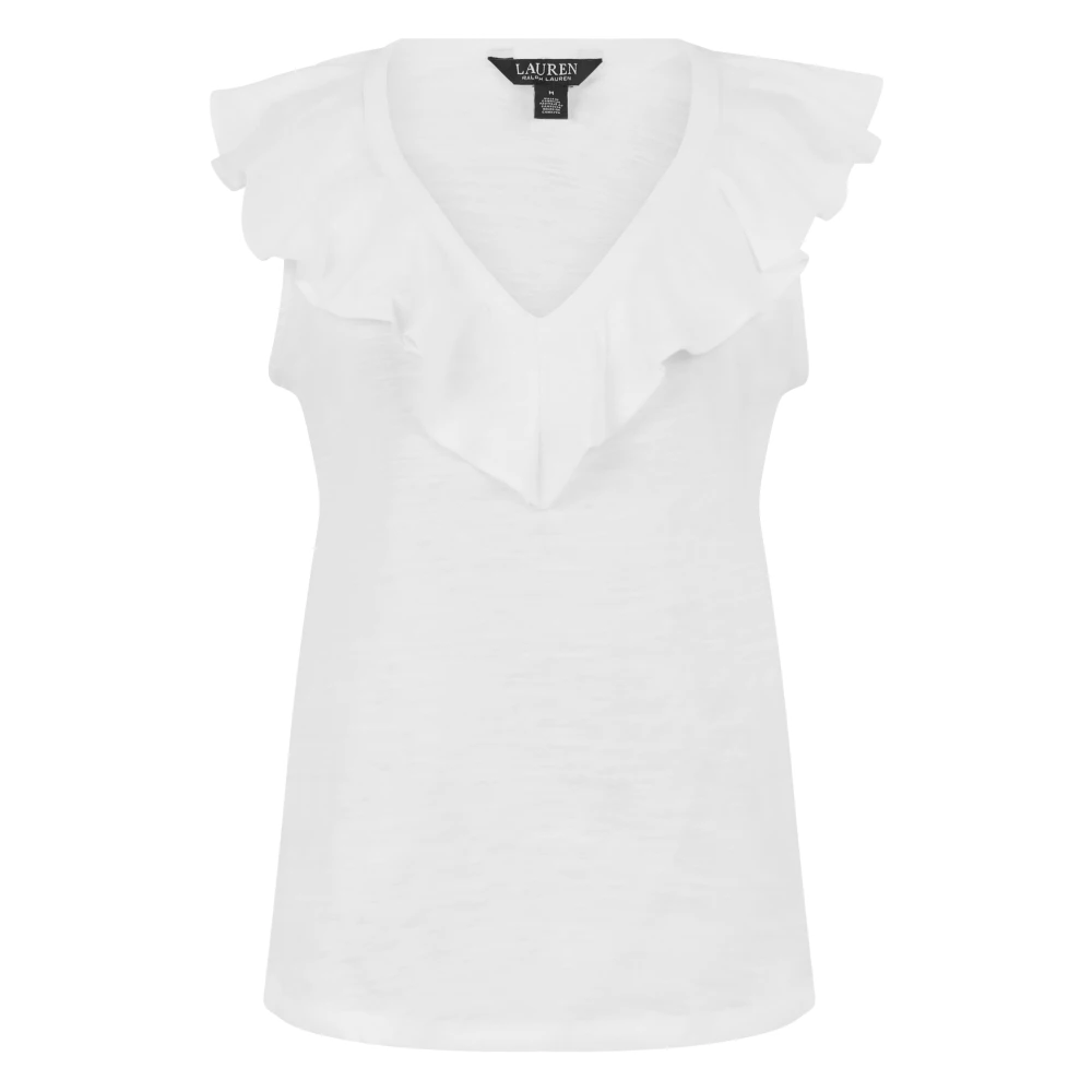 Ralph Lauren Donna Bianco Top, S, New,