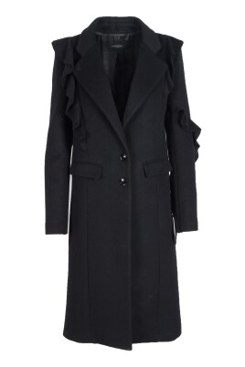 Manteau Croisé Patrizia Pepe Noir En Laine/polyamide - Neuf Avec étiquettes - Taille IT