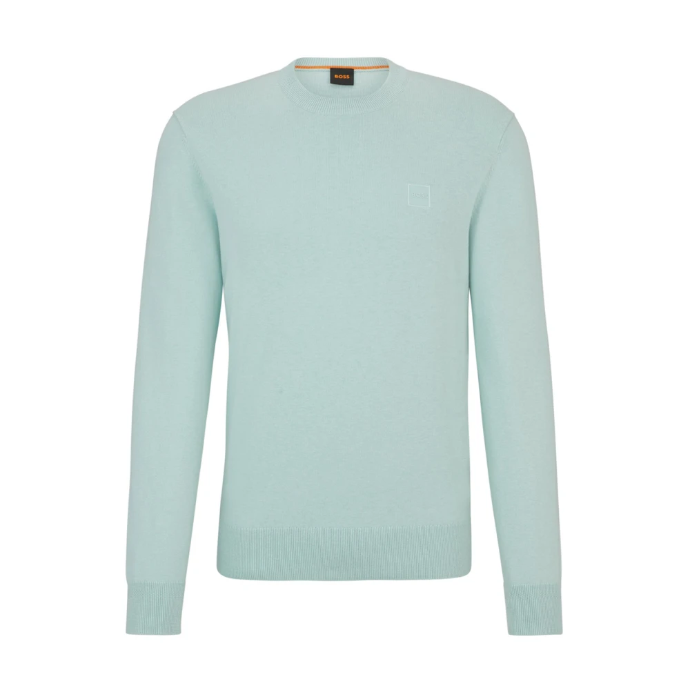 Hugo Boss Ljusblå Cashmere Sweater Straight Fit Blue, Herr