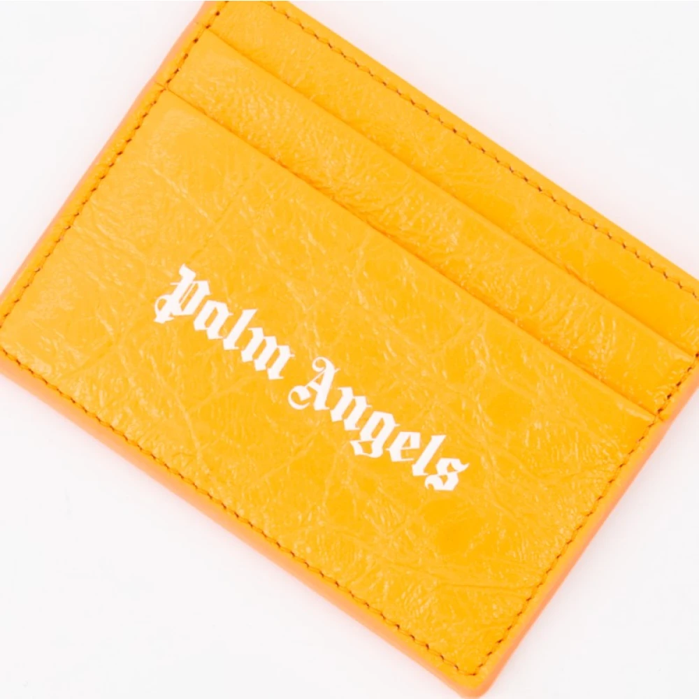 Palm Angels Logo Print Kaarthouder Orange Heren