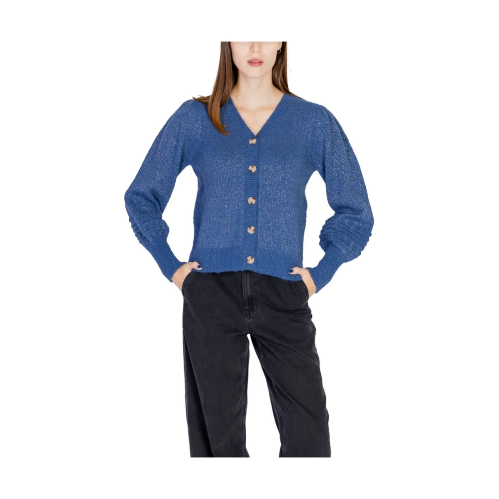 Vila Blauwe Gebreide Kleding Herfst Winter Collectie Blue Dames