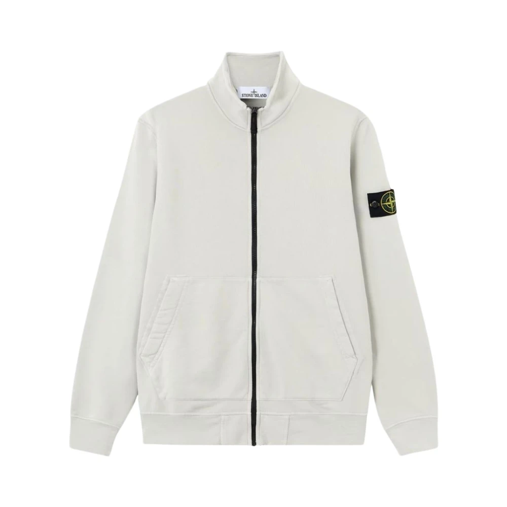 Stone Island Gray Zip Up Cardigan - Male - Zip-Throughs - M - Sweatshirts & Hoodies