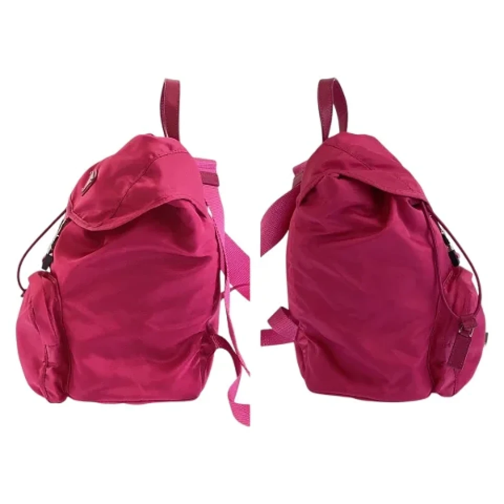 Prada Vintage Pre-owned Canvas backpacks Pink Dames