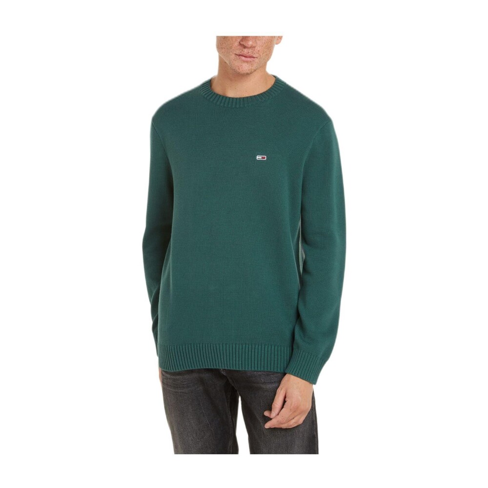 Groene Gebreide Trui van Tommy Jeans Tommy Hilfiger Dames