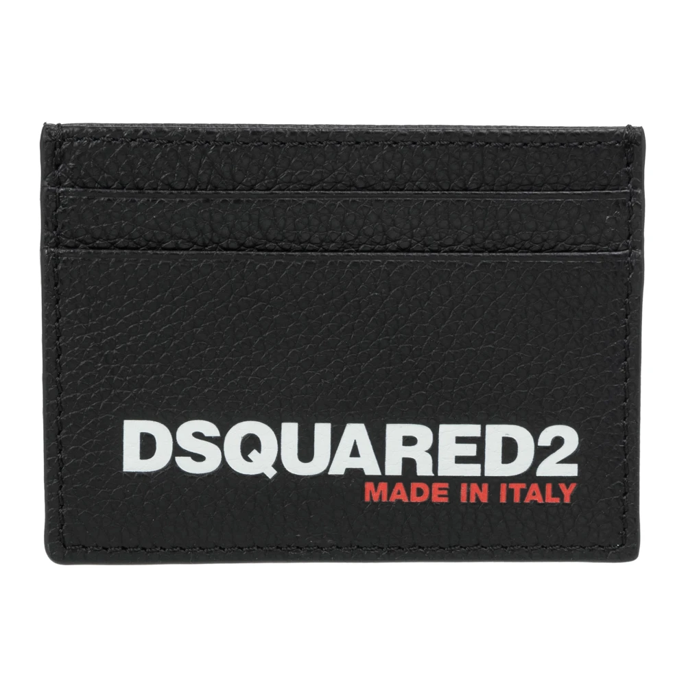 Dsquared2 Men's Black Patterned Credit Card Holder