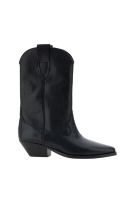 texan-pattern-leather-ankle-boots