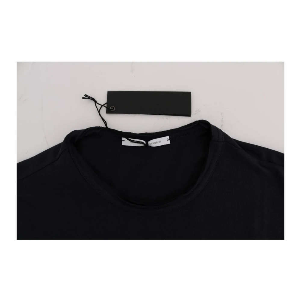Daniele Alessandrini Blauw Katoen Crewneck T-Shirt Mannen Blue Heren