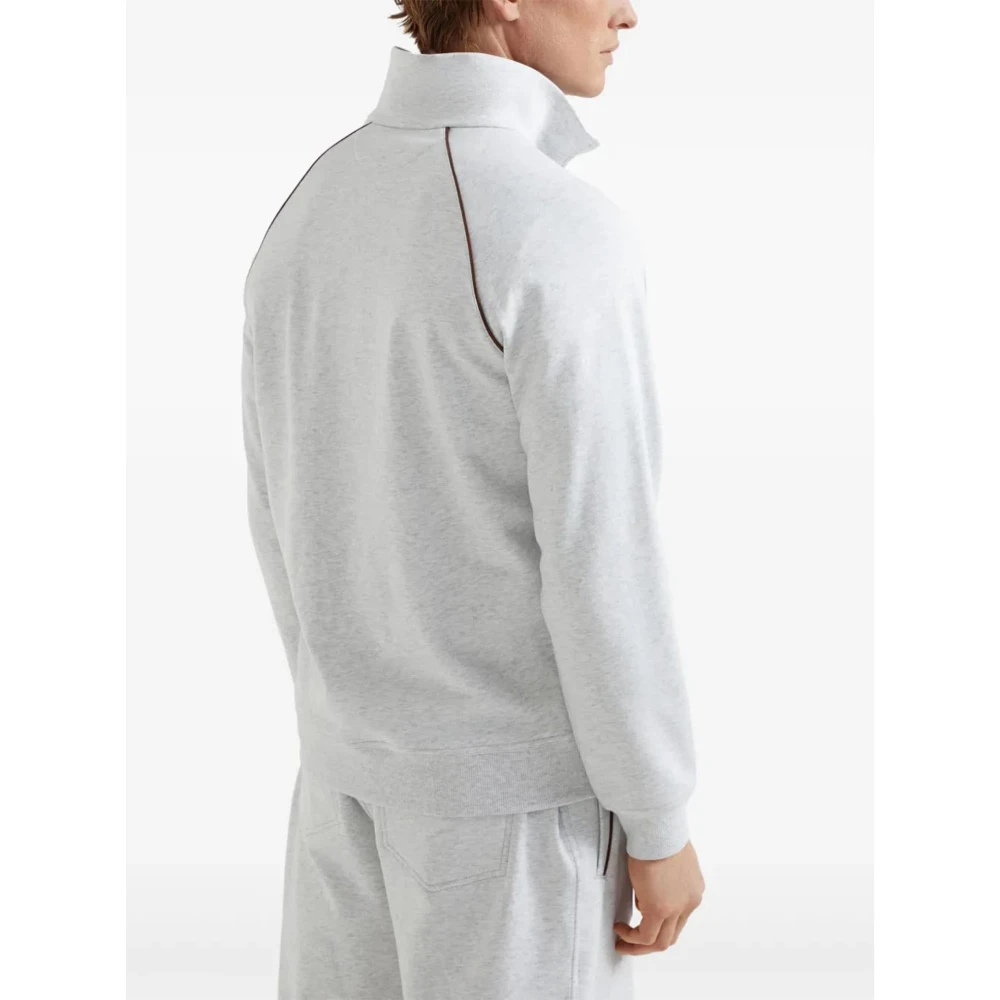 BRUNELLO CUCINELLI Sportieve Sweater C3657 Perla Gray Heren