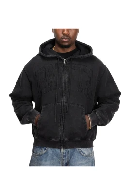 Loopback Logo Zip Hooded Sweater