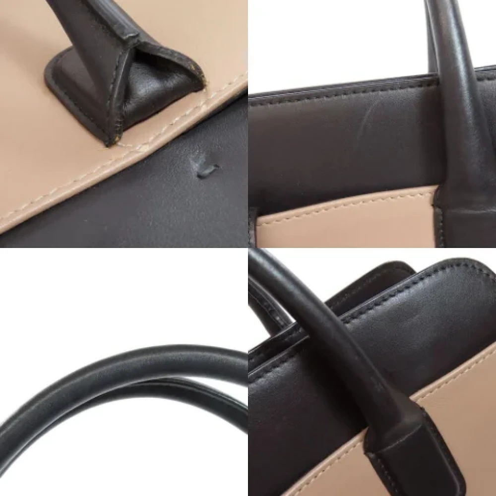 Bvlgari Vintage Pre-owned Leather handbags Beige Dames