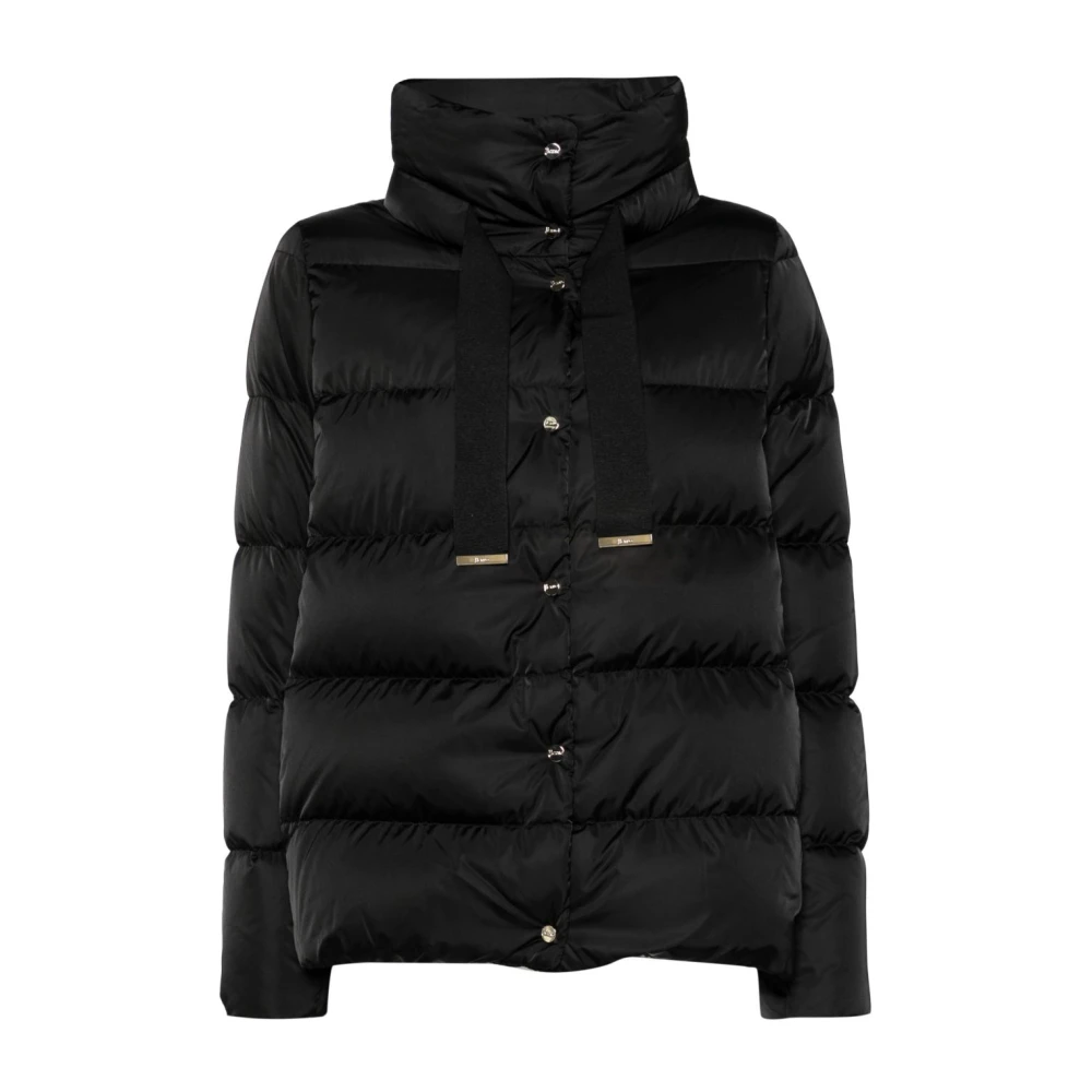 Herno Kvinno Svart Jackor Dam, L, Bomull, Quilted Down Jacket