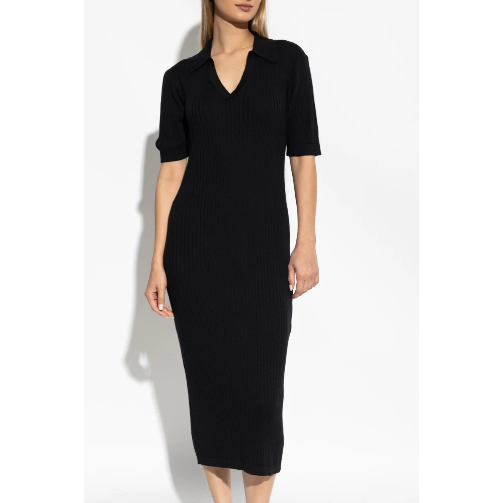 Officine Générale Jurk met polokraag Black Dames