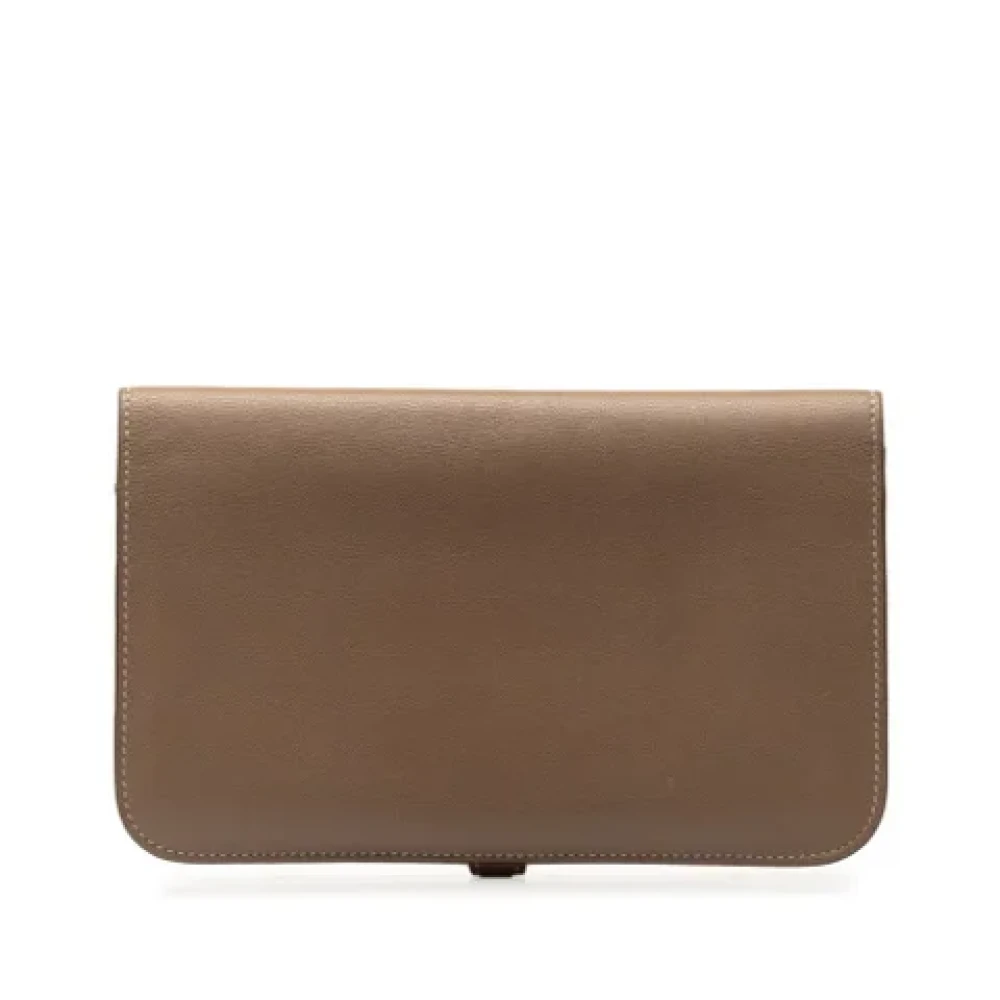 Hermès Vintage Pre-owned Canvas wallets Brown Dames