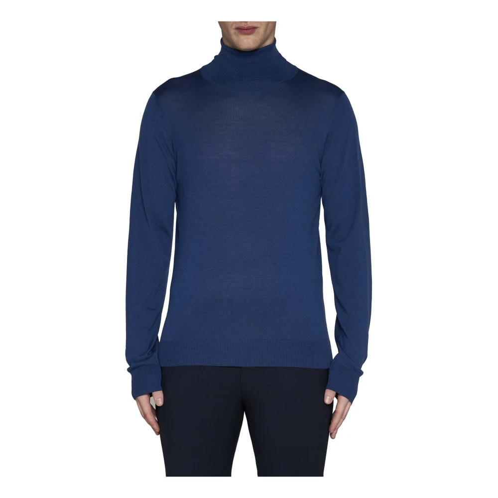 Piacenza 1733 Klassieke Sweaters in Wit Blauw Blue Heren