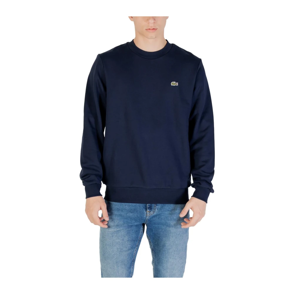 Lacoste Uomo Blu Maglione Con Girocollo Liscio
