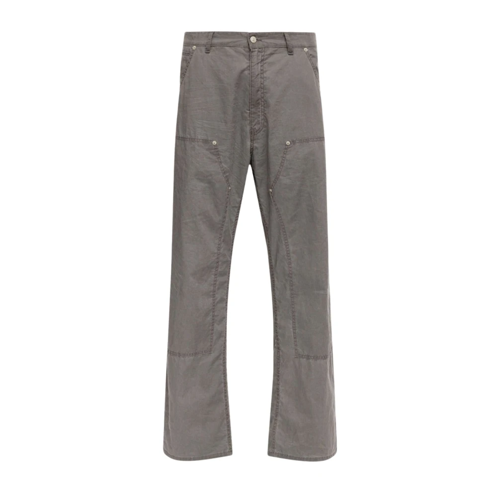 Mm6 Maison Margiela Men's Gray Wide Trousers, W32, Wide-Leg Denim Jeans