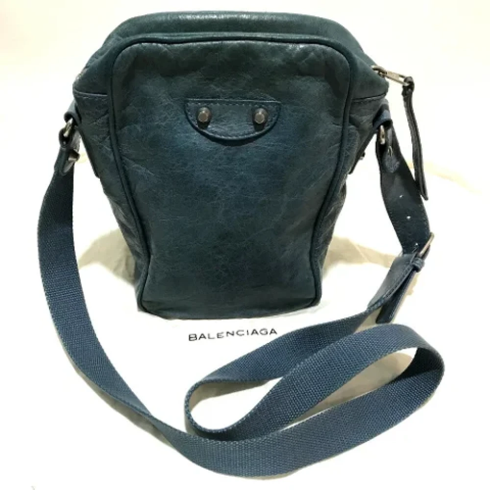 Balenciaga Vintage Pre-owned Leather balenciaga-bags Blue Dames