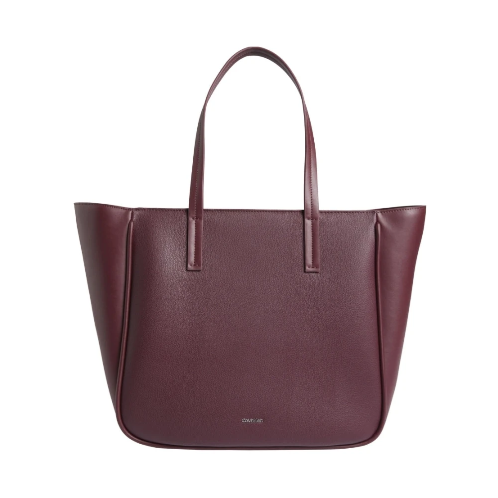 Calvin Klein Rode Medium Shopper Handtas Red Dames