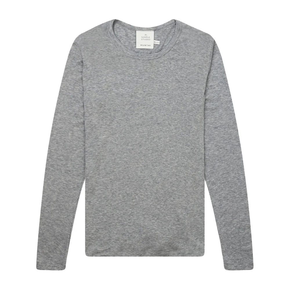 Munthe Women's Gray Long Sleeve T-Shirts, 2XS, Grey Long Sleeve T-Shirt