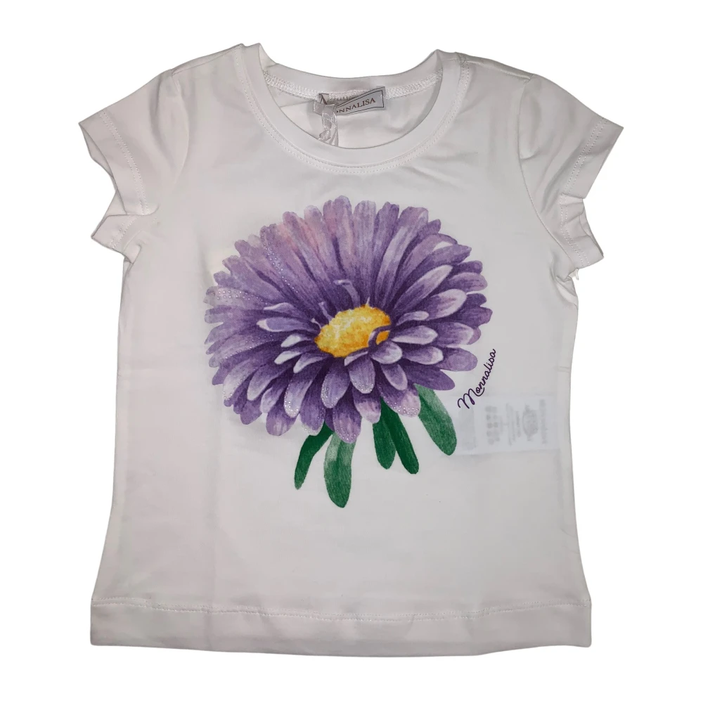 Monnalisa Ljus blommor t-shirt White, Flicka