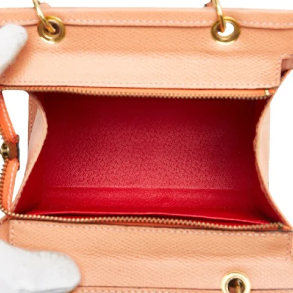 Celine Vintage Pre-owned Leather celine-bags Orange Dames