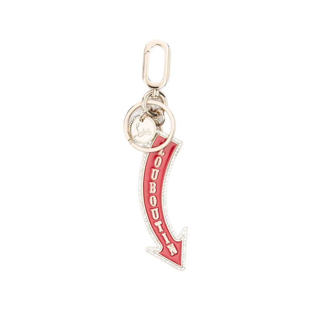Christian Louboutin Women's Red Keychains, One Size, Loubi Keyring