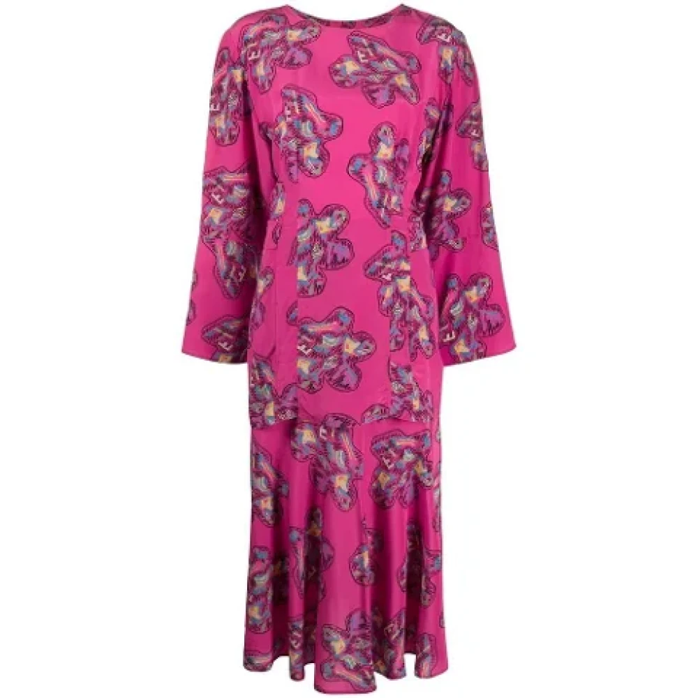 Fendi Vintage Pre-owned Silk dresses Pink Dames