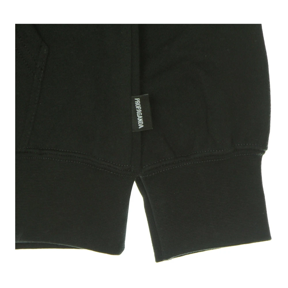 Propaganda Zwarte hoodie met slanglogo Black Heren
