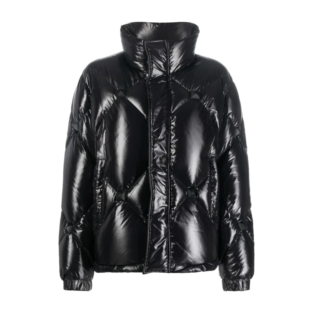 Philipp Plein Zwarte Pufferjas Nylon Veer Black Dames