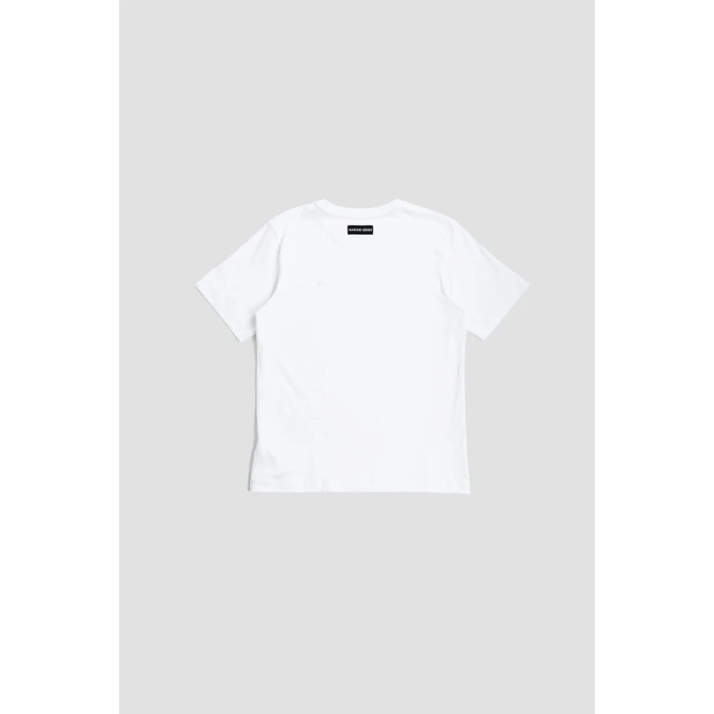Marine Serre Biologisch Katoenen Maan Logo T-Shirt White Heren