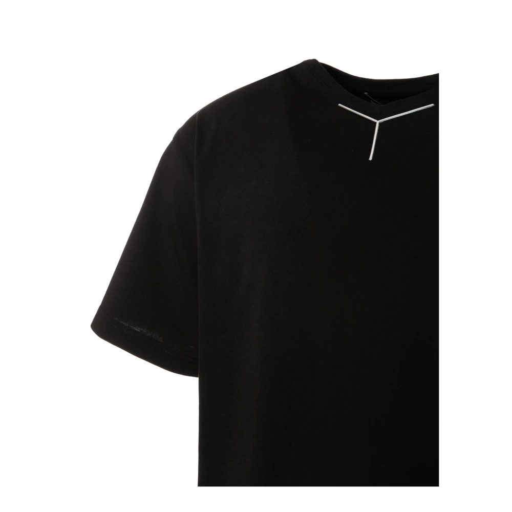Y Project Chrome Logo V-Neck T-Shirt Black Heren