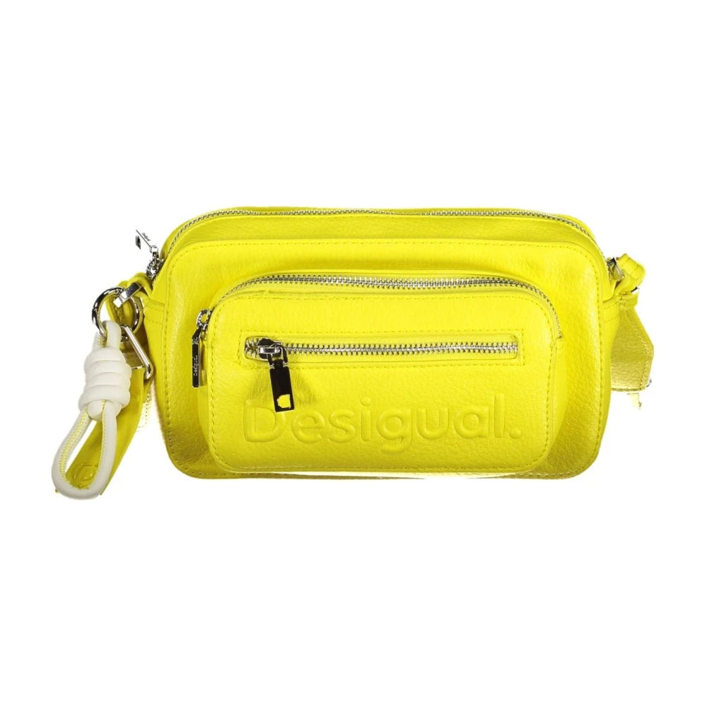 Desigual Gele Schoudertas met Afneembare Banden Yellow Dames