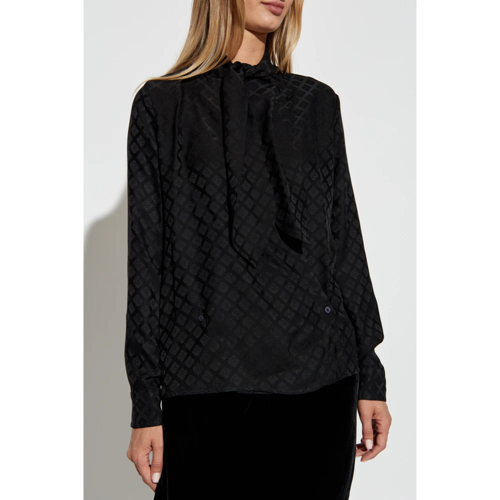 ETRO Top met diepe halslijn Black Dames