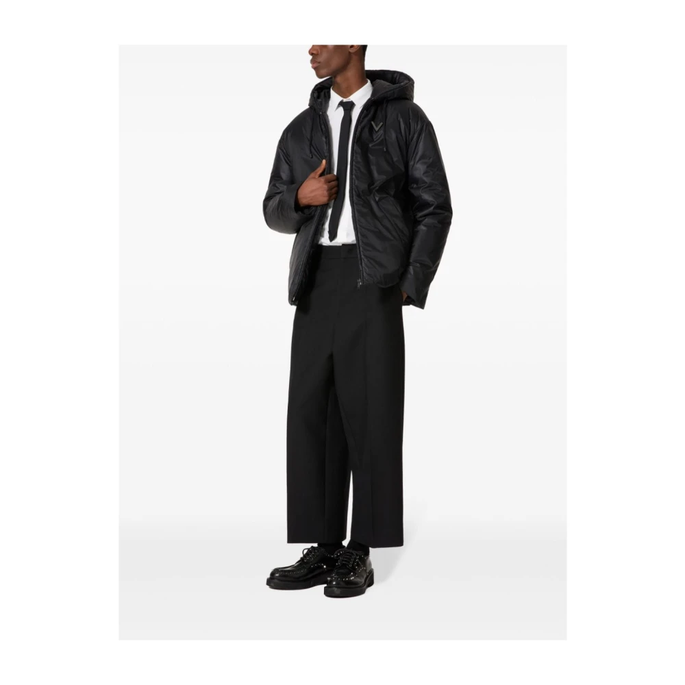 Valentino Garavani Zwarte Parka Jas voor Mannen Black Heren