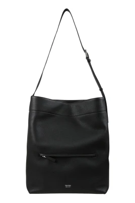 Grain Leather Soft Line Bucket Bag