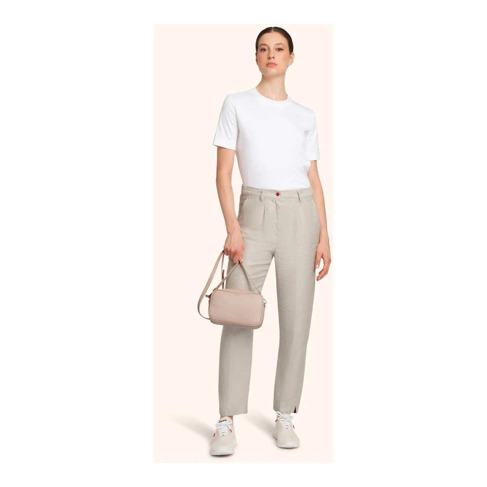 Kiton Straight Trousers Beige Dames
