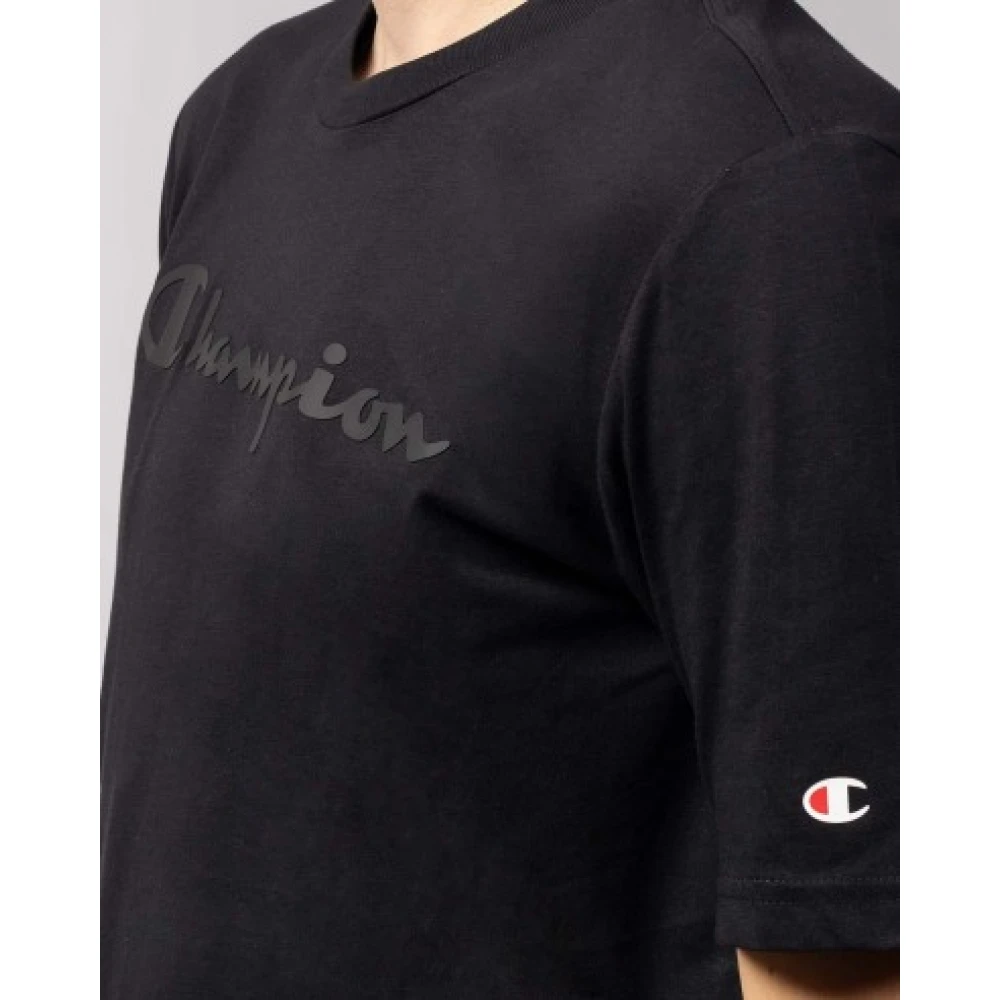 Champion Heren Lichtgewicht Katoenen Jersey T-Shirt Black Heren